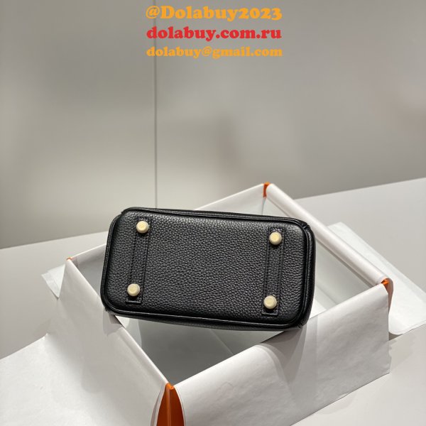 Top 20CM hermes Mini birkin togo With Strap
