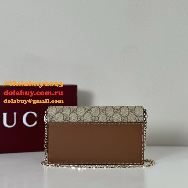 Gucci 838151/826720 Replica GG Emblem Wallet On Chain Bag