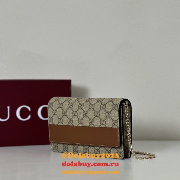 Gucci 838151/826720 Replica GG Emblem Wallet On Chain Bag