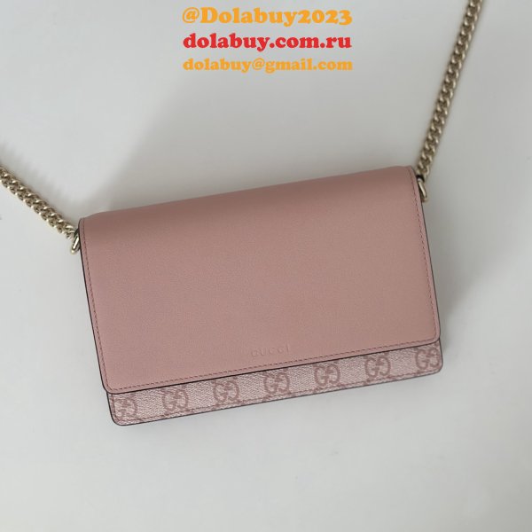 Gucci 838151/826720 Replica GG Emblem Wallet On Chain Bag