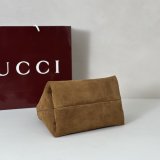 Gucci Softbit Medium Top Handle Brown Velvet 837467 Bag