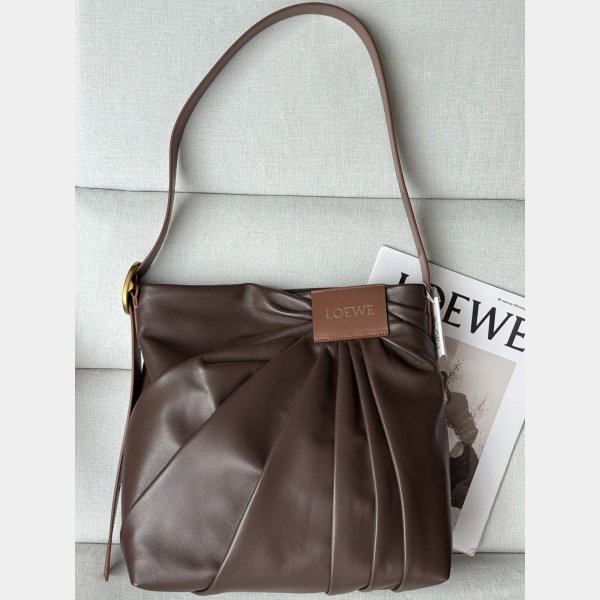 TOP LOEWE Draped tote in mellow nappa lambskin