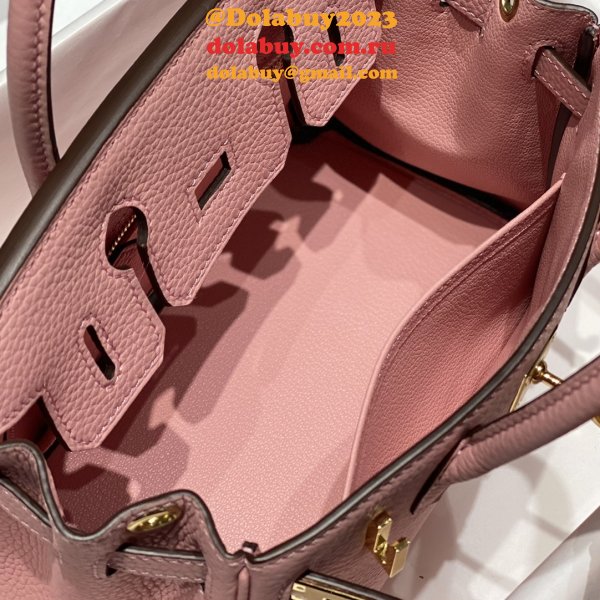 Luxury 20CM Hermes Mini Birkin With Strap Togo Leather