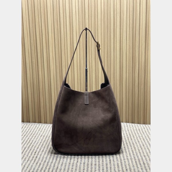Saint Laurent Top 753837 Le 5 A 7 Supple Large In Grained Hobo Bag