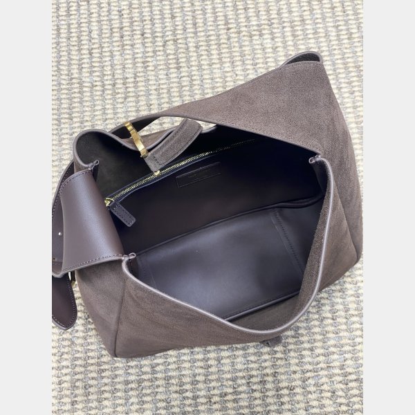 Saint Laurent Top 753837 Le 5 A 7 Supple Large In Grained Hobo Bag