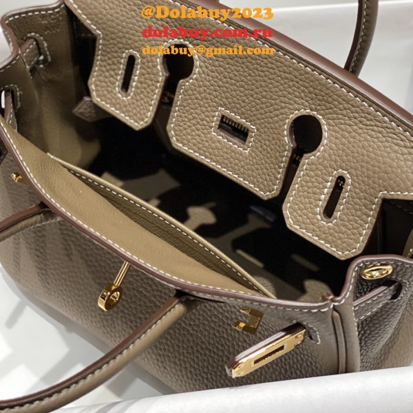 Luxury 20CM Hermes Mini Birkin With Strap Togo Leather