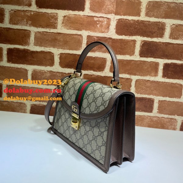 Replica Gucci Ophidia 651055 GG top handle bag Brown