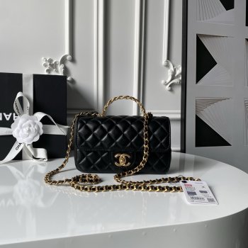 Top Mini Flap Quality AS5813 Black Bag