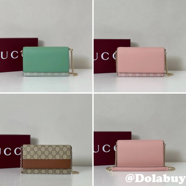 Gucci 838151/826720 Replica GG Emblem Wallet On Chain Bag