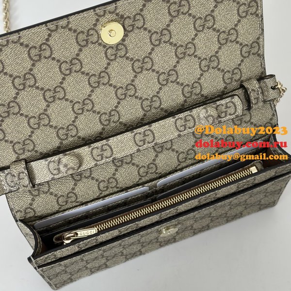 Gucci 838151/826720 Replica GG Emblem Wallet On Chain Bag