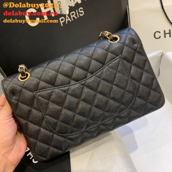 New CC 2021 Replica Quilted Caviar Leather Caviar CF1112 25CM Bags