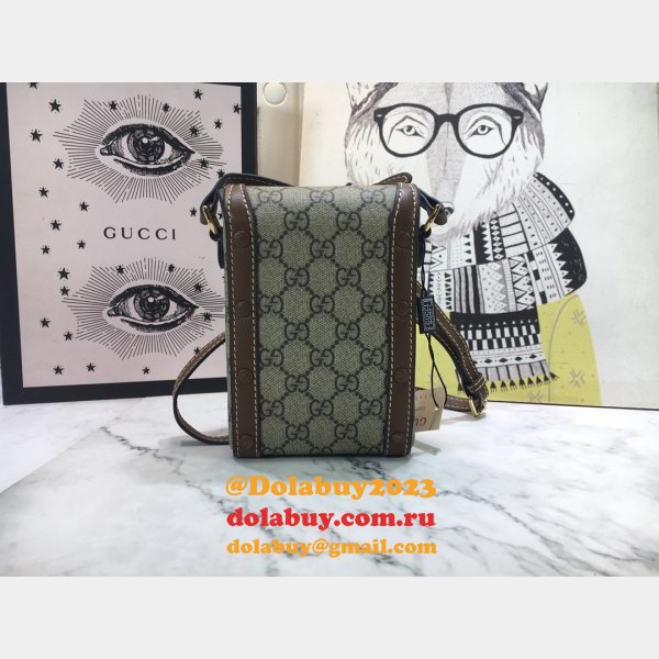 Replica Gucci Brown Gucci Horsebit 1955 mini 625615 bag