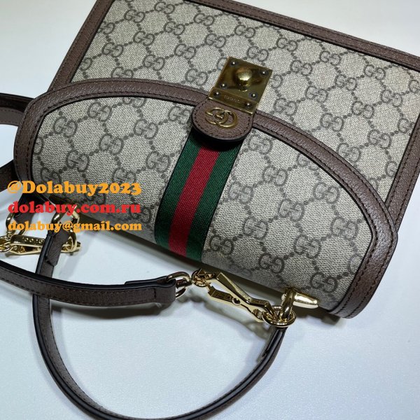 Replica Gucci Ophidia 651055 GG top handle bag Brown