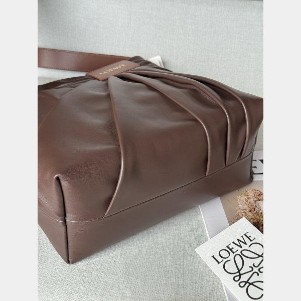 TOP LOEWE Draped tote in mellow nappa lambskin