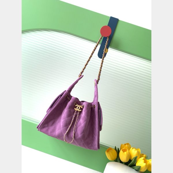 Best CC AS5631 25 Hobo Metallic Grained Calfskin Bag