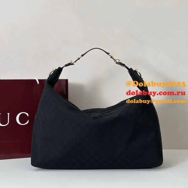 Gucci Canvas Horsebit Hobo Shoulder 864485 Bag