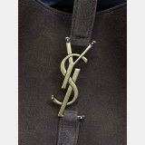 Saint Laurent Top 753837 Le 5 A 7 Supple Large In Grained Hobo Bag