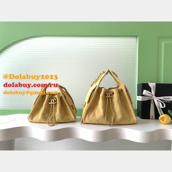 Best CC AS5631 25 Hobo Metallic Grained Calfskin Bag