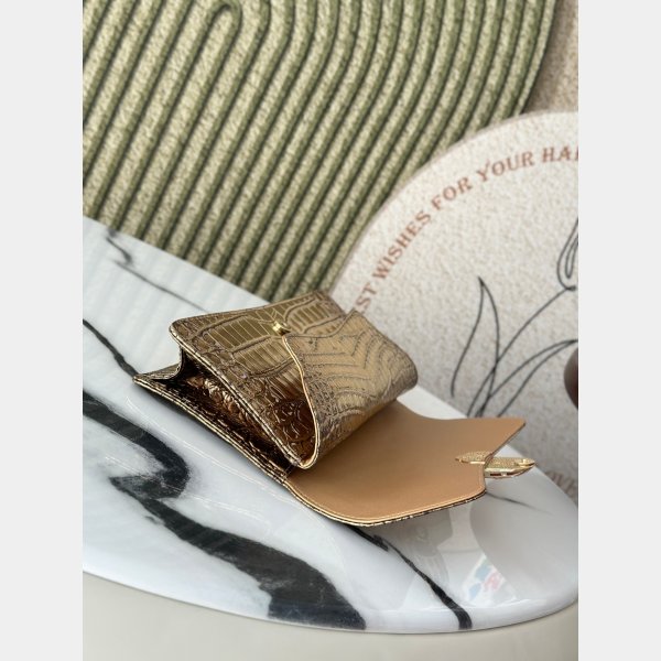 CC A2217 crocodile pattern evening bag