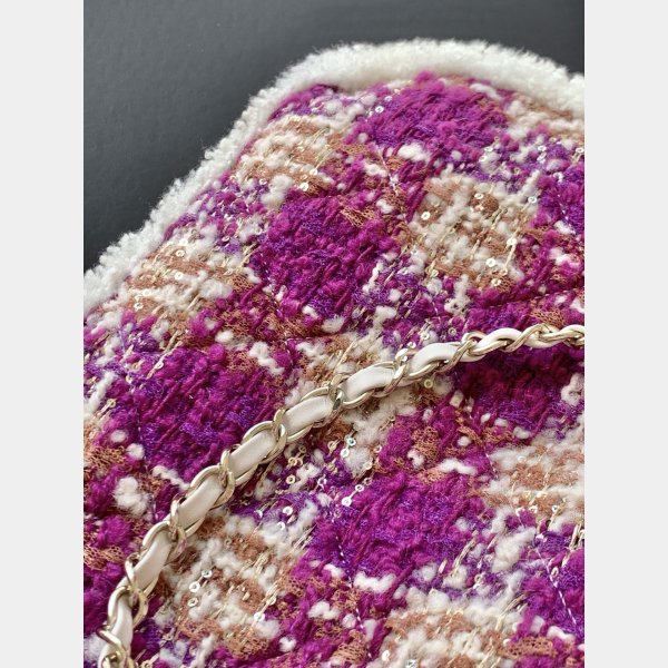 Top Quality Tweed Shearling Lambskin Shopping AS5688 & AS5689 Bag