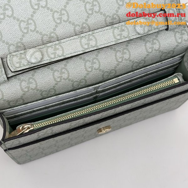 Gucci 838151/826720 Replica GG Emblem Wallet On Chain Bag
