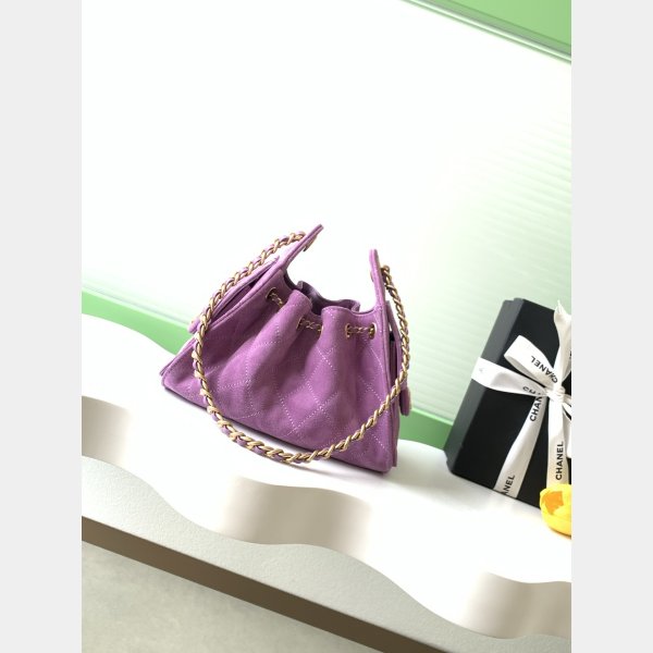 Best CC AS5631 25 Hobo Metallic Grained Calfskin Bag