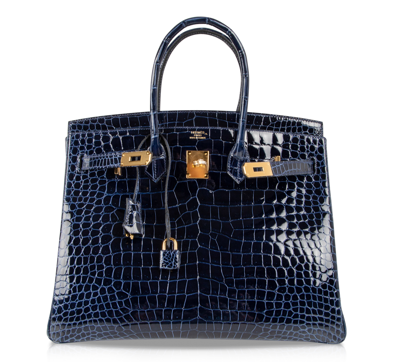 Perfect Birkin Bag 35cm Blue Sapphire Porosus Crocodile Gold Hardware Baltimore, MD – hermes ...